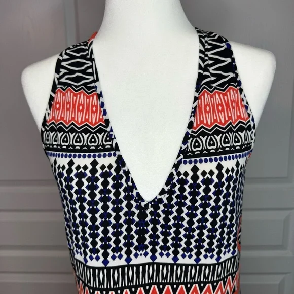 Nine West Racerback Abstract Print Maxi Dress - Picture 2 of 8